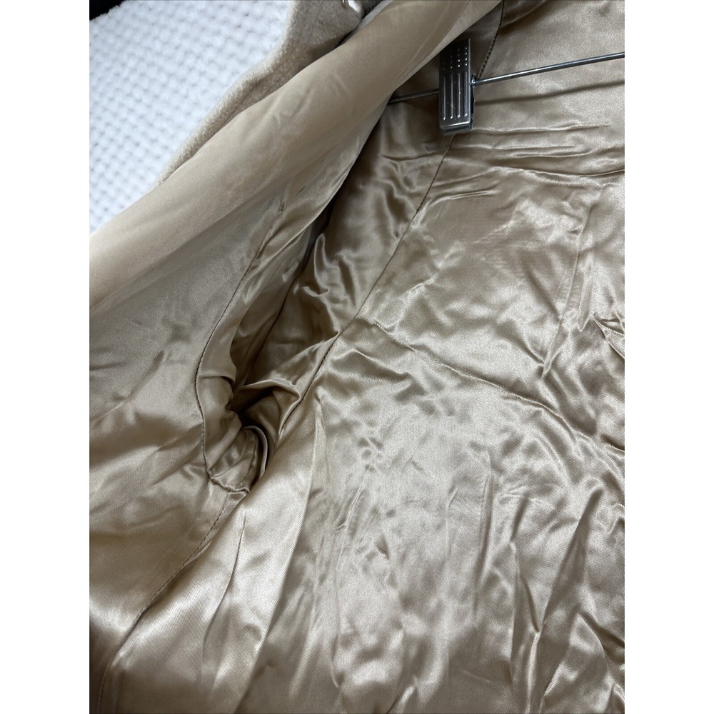 Vintage Kashmiraj Luxurious Man Made Cashmere Beige Trench Coat Elegant Fashions - Picture 12 of 15
